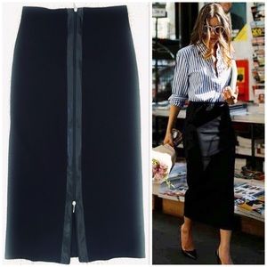 Skirts - Tension Paris Black Zip Front Pencil Midi Skirt 8 Skirts - Tension Paris Black Zip Front Pencil Midi Skirt 8